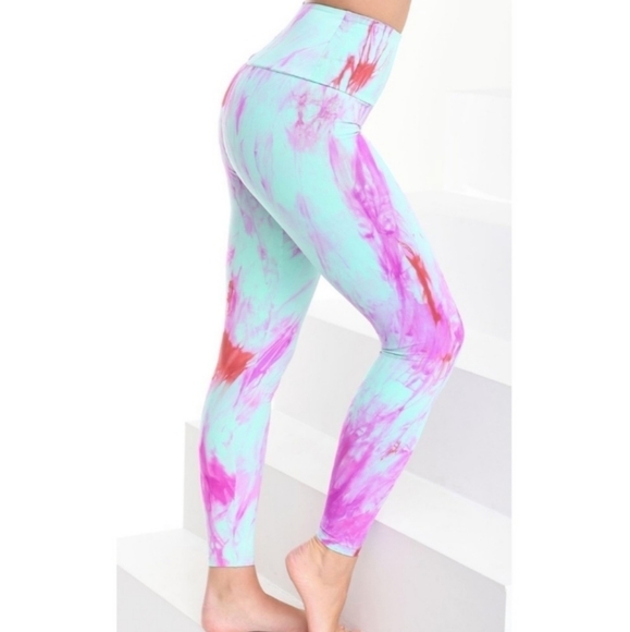 Booty by Brabants Marble Slim Fit Leggings Fuchsia - Picture 1 of 13